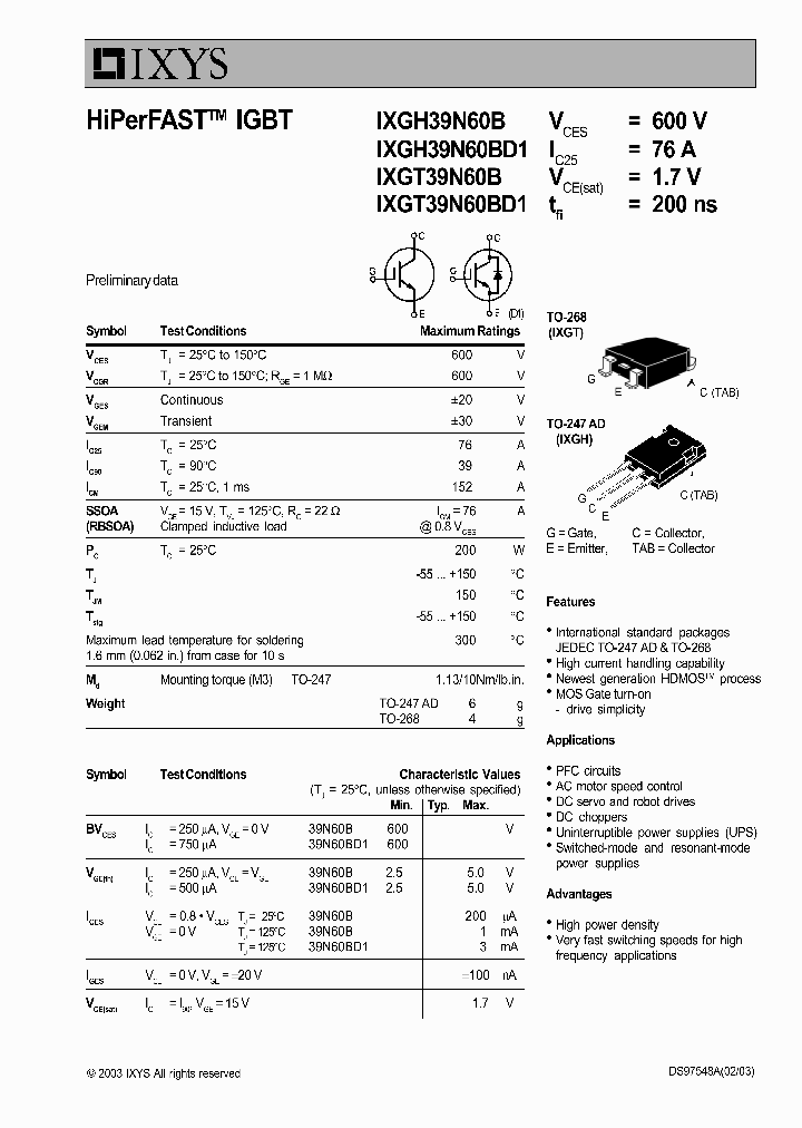 IXGH39N60BD1_411145.PDF Datasheet