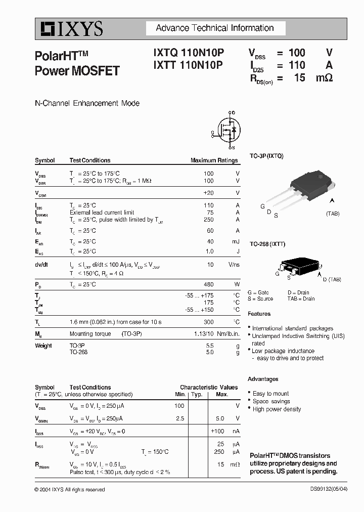 IXTT110N10P_429264.PDF Datasheet