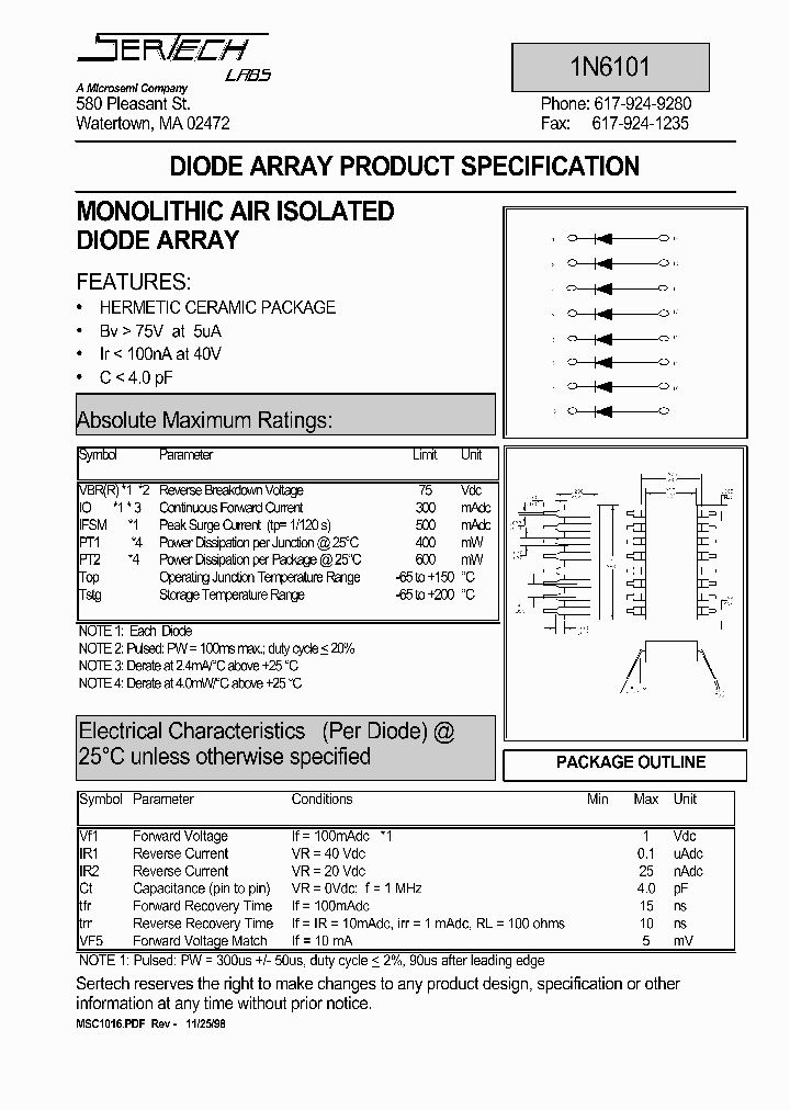 JANTXV1N6101_404638.PDF Datasheet