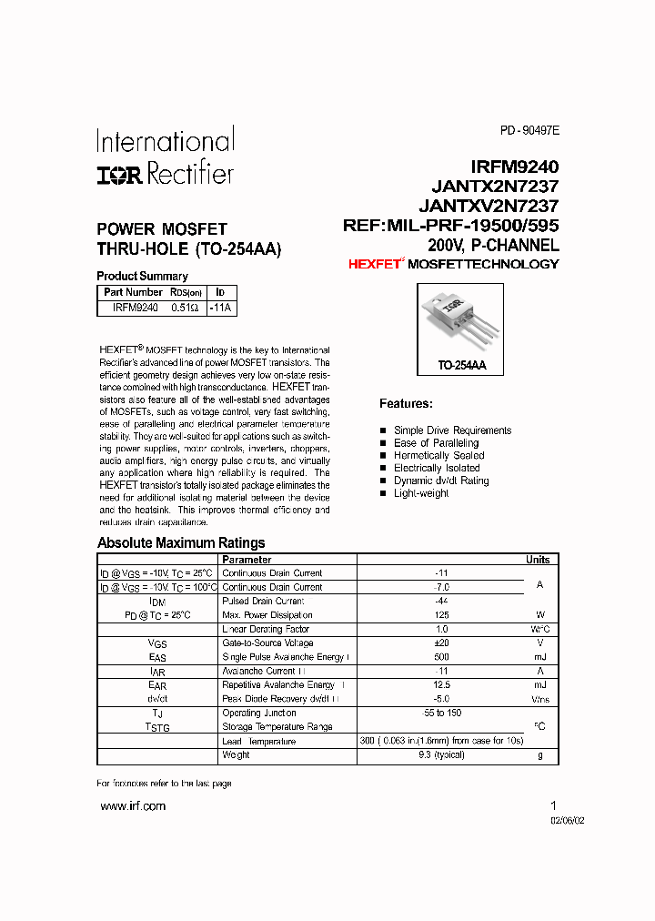 IRFM9240_330468.PDF Datasheet