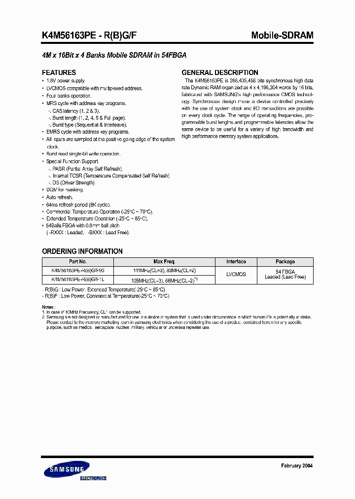 K4M56163PE-RG_432772.PDF Datasheet