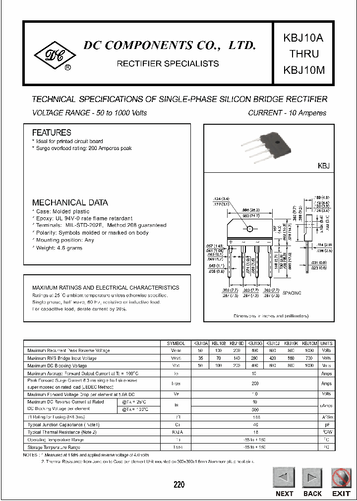 KBJ10A_416010.PDF Datasheet