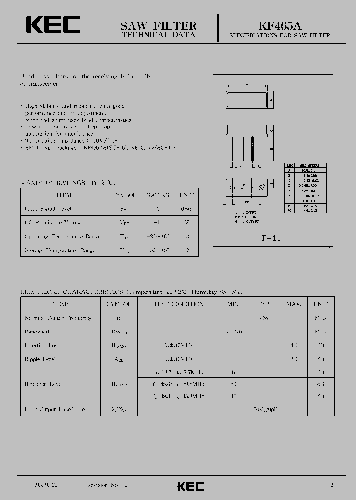 KF465A_393915.PDF Datasheet