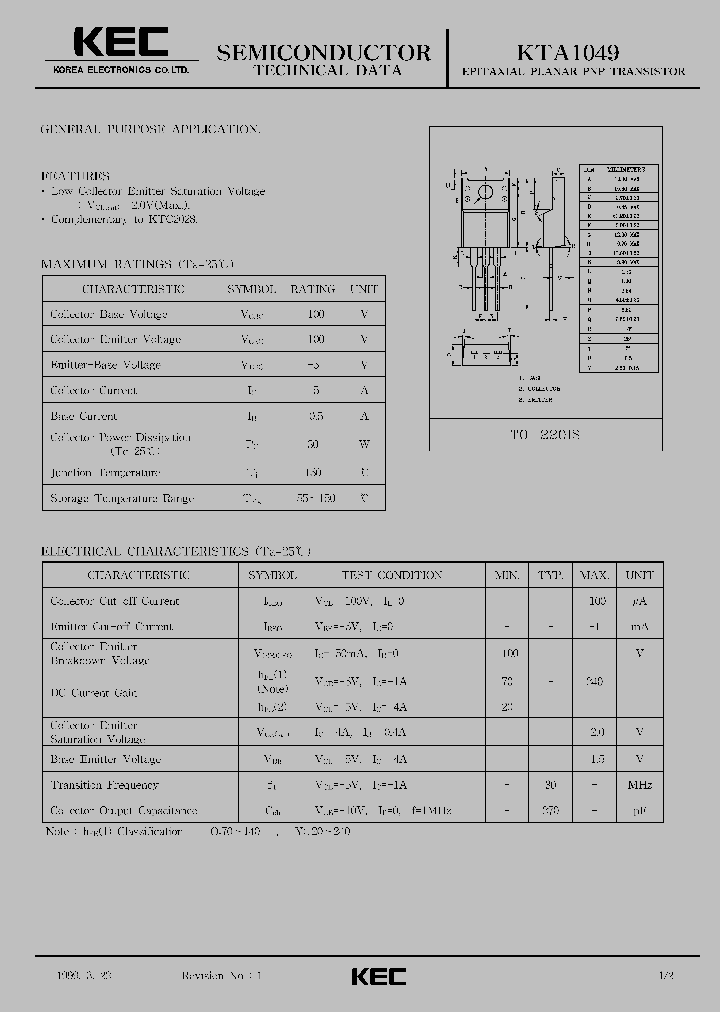 KTA1049_423862.PDF Datasheet