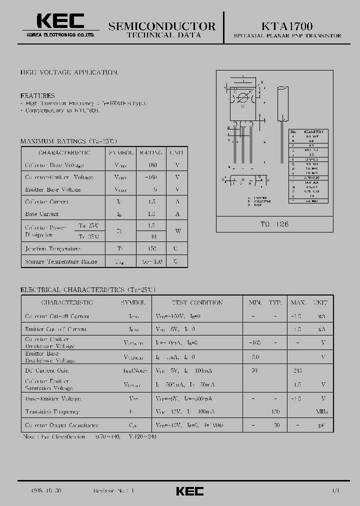 KTA1700_388756.PDF Datasheet