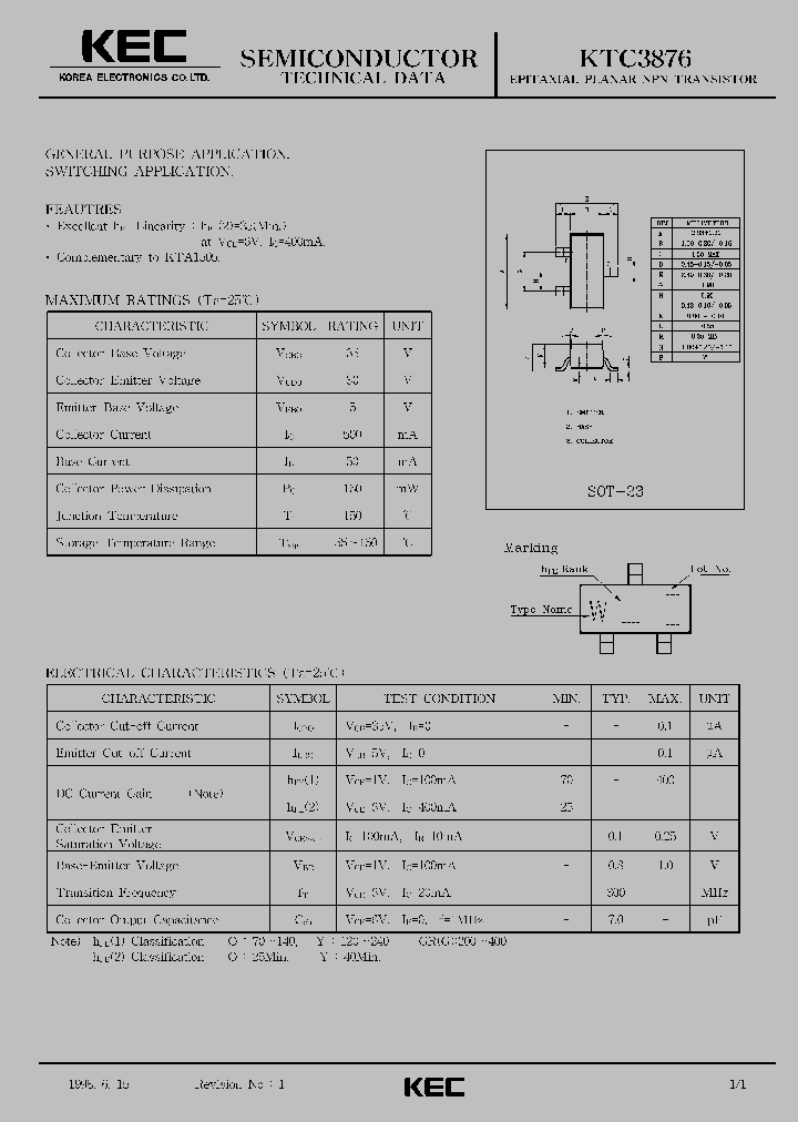 KTC3876_424526.PDF Datasheet