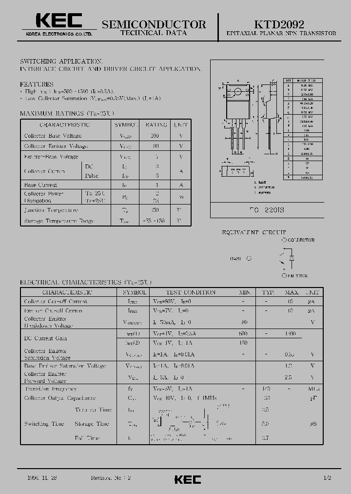 KTD2092_404854.PDF Datasheet
