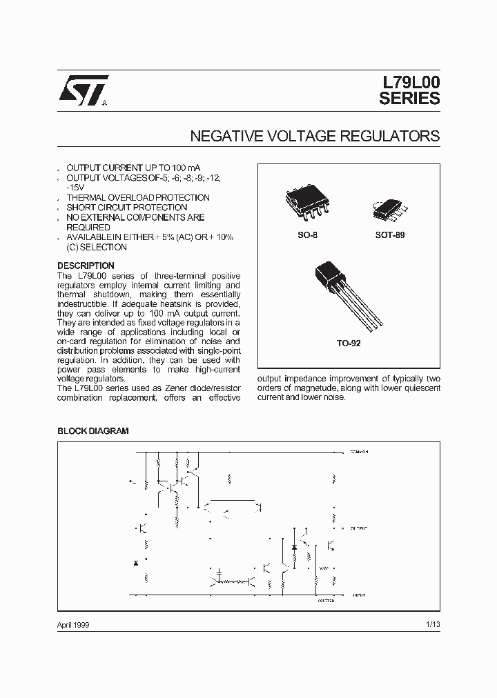 L79L00SERIES_391484.PDF Datasheet