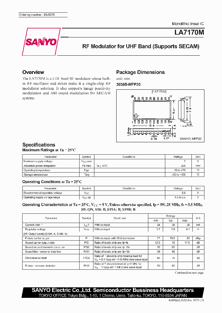 LA7170M_409370.PDF Datasheet