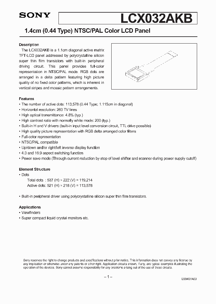 LCX032AKB_430706.PDF Datasheet