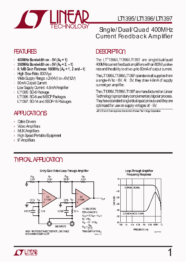 LT1397_130496.PDF Datasheet