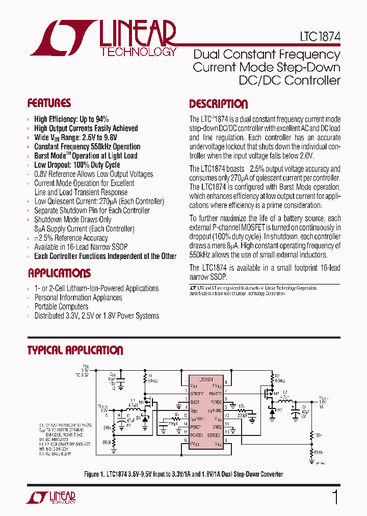 LTC1874EGN_422010.PDF Datasheet