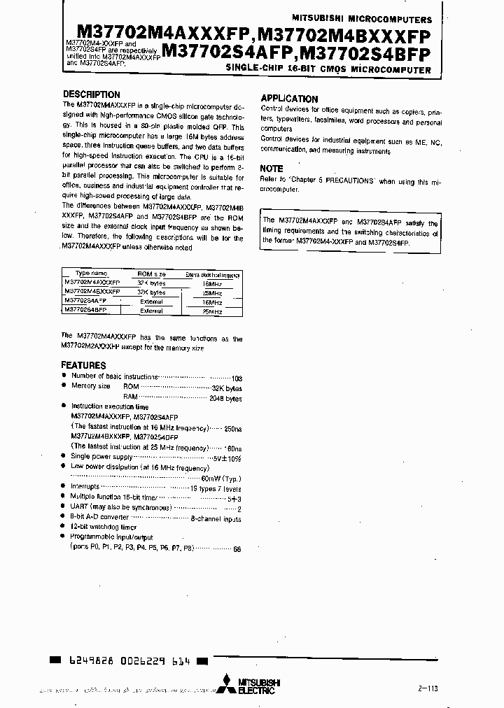 M37702S4AFP_394954.PDF Datasheet