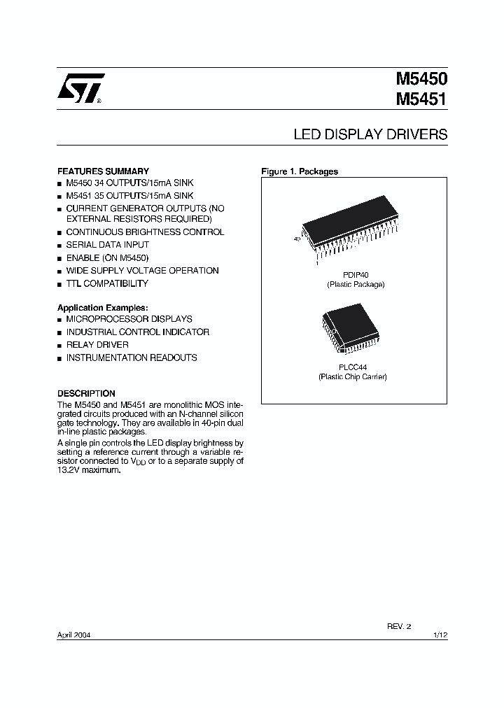 M5450_401488.PDF Datasheet