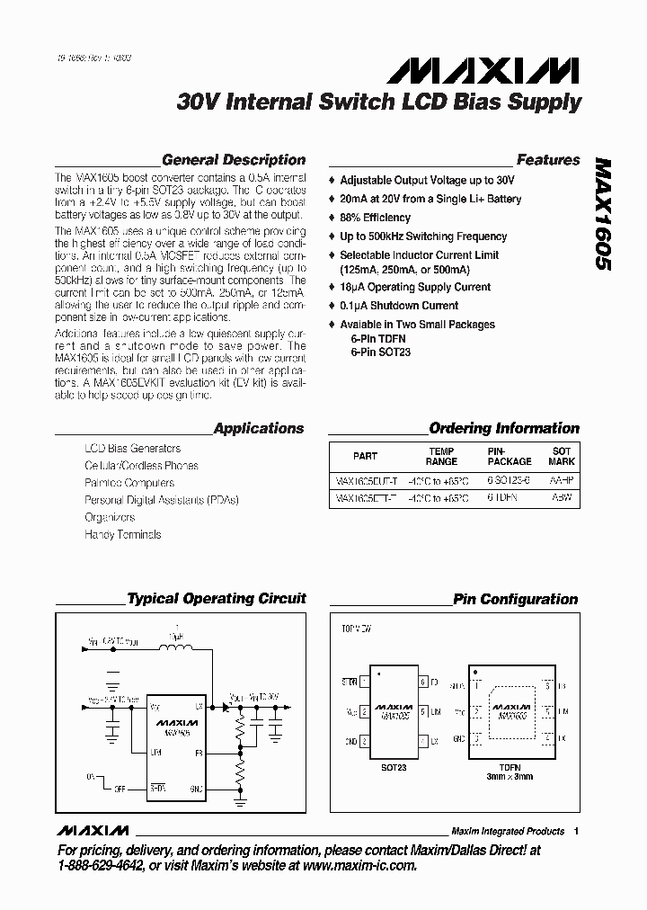 MAX1605EUT-T_388458.PDF Datasheet