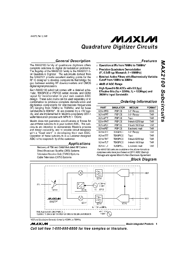 MAX2100SUBCIRCUITS_388838.PDF Datasheet