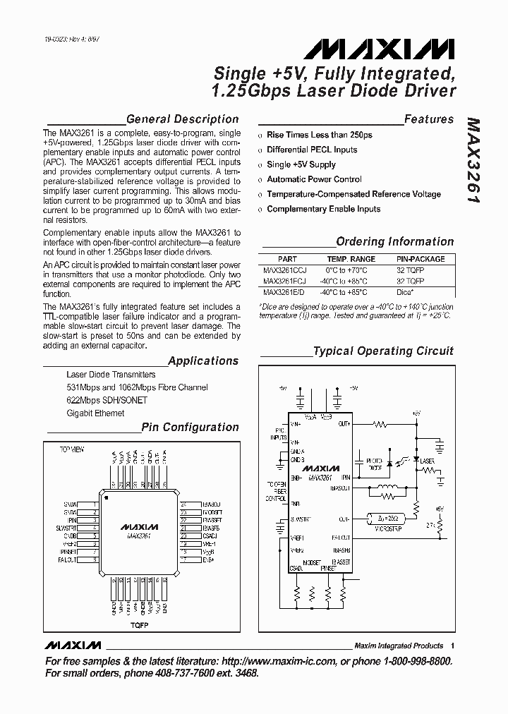 MAX3261_80913.PDF Datasheet