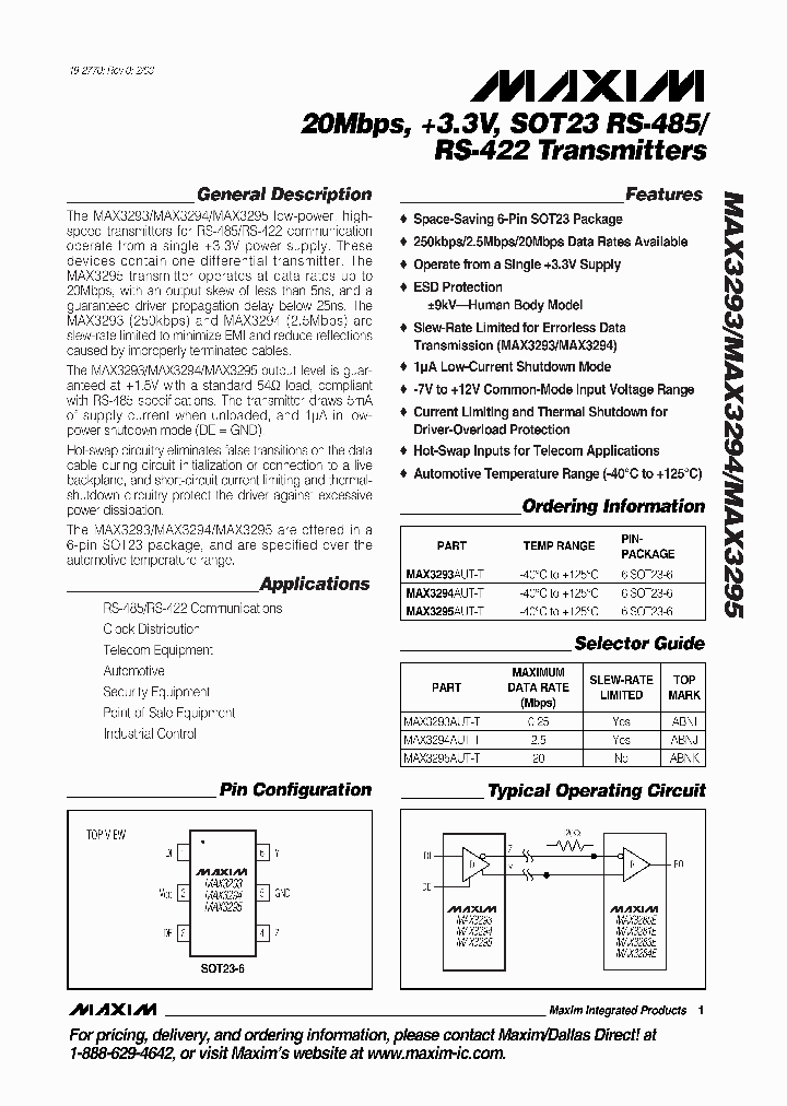 MAX3293_273994.PDF Datasheet