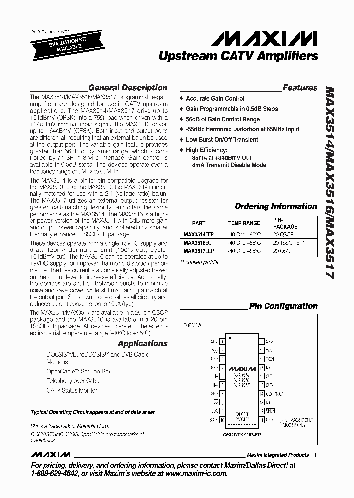 MAX3514_87898.PDF Datasheet