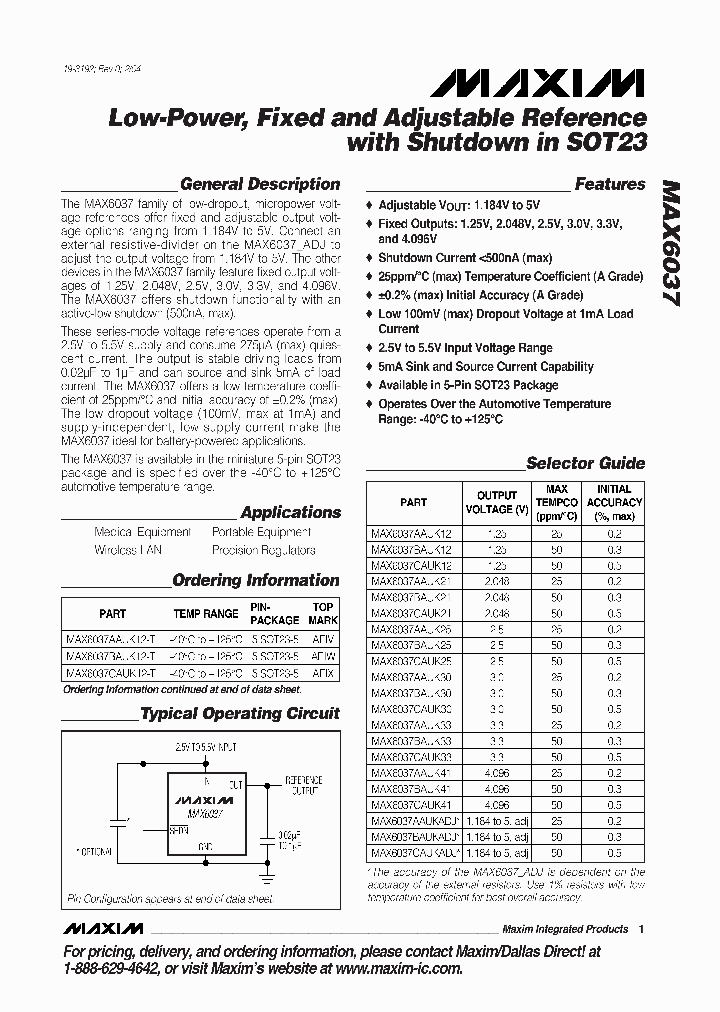 MAX6037CAUK41_388296.PDF Datasheet