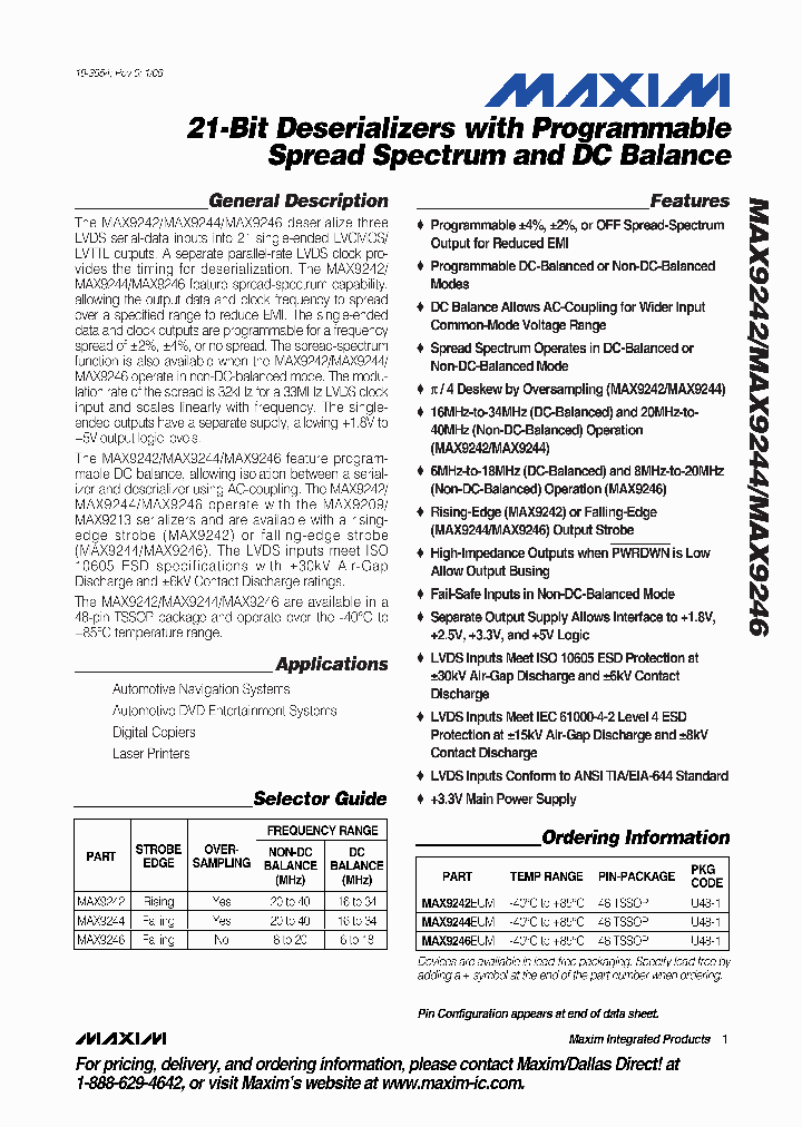 MAX9242_431829.PDF Datasheet