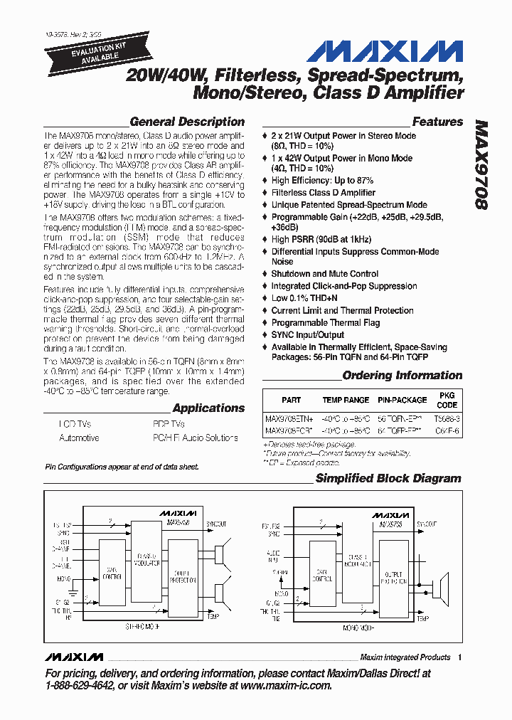 MAX9708_388222.PDF Datasheet