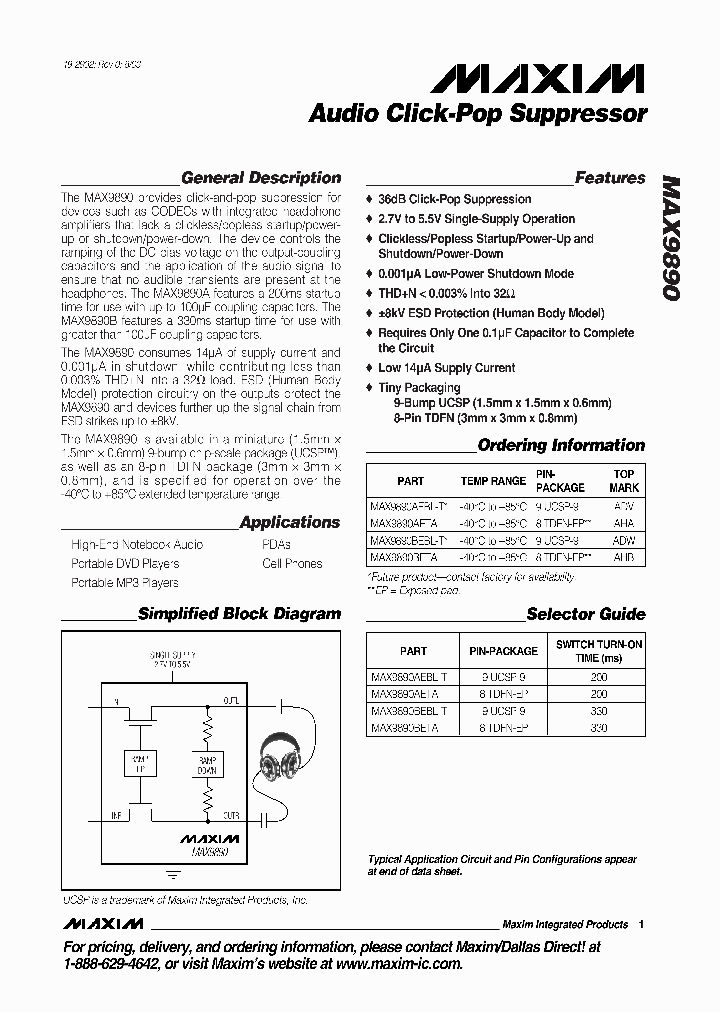 MAX9890_398732.PDF Datasheet
