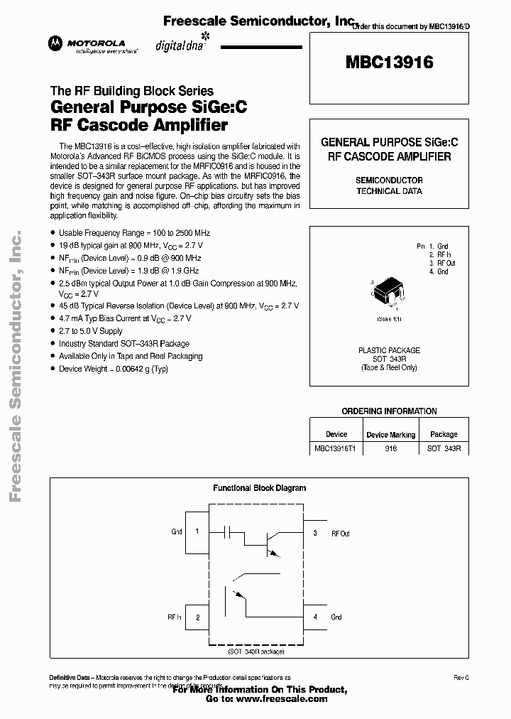 MBC13916T1_398710.PDF Datasheet