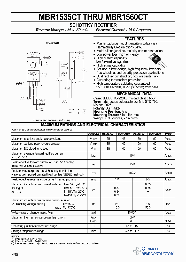MBR1550CT_399900.PDF Datasheet