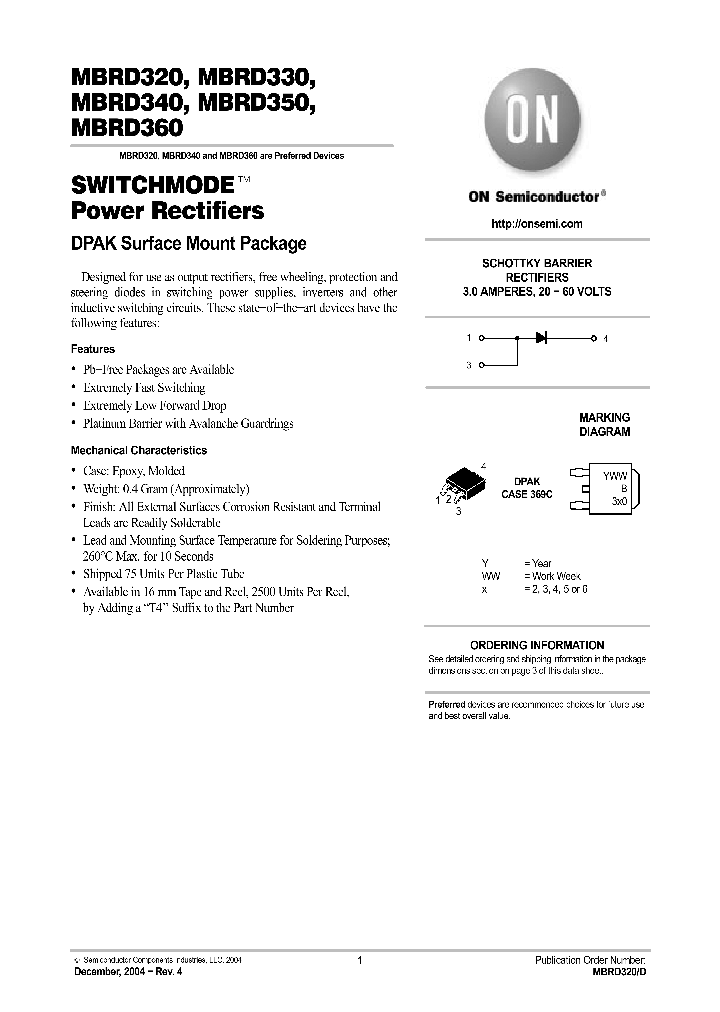MBRD360T4_287399.PDF Datasheet