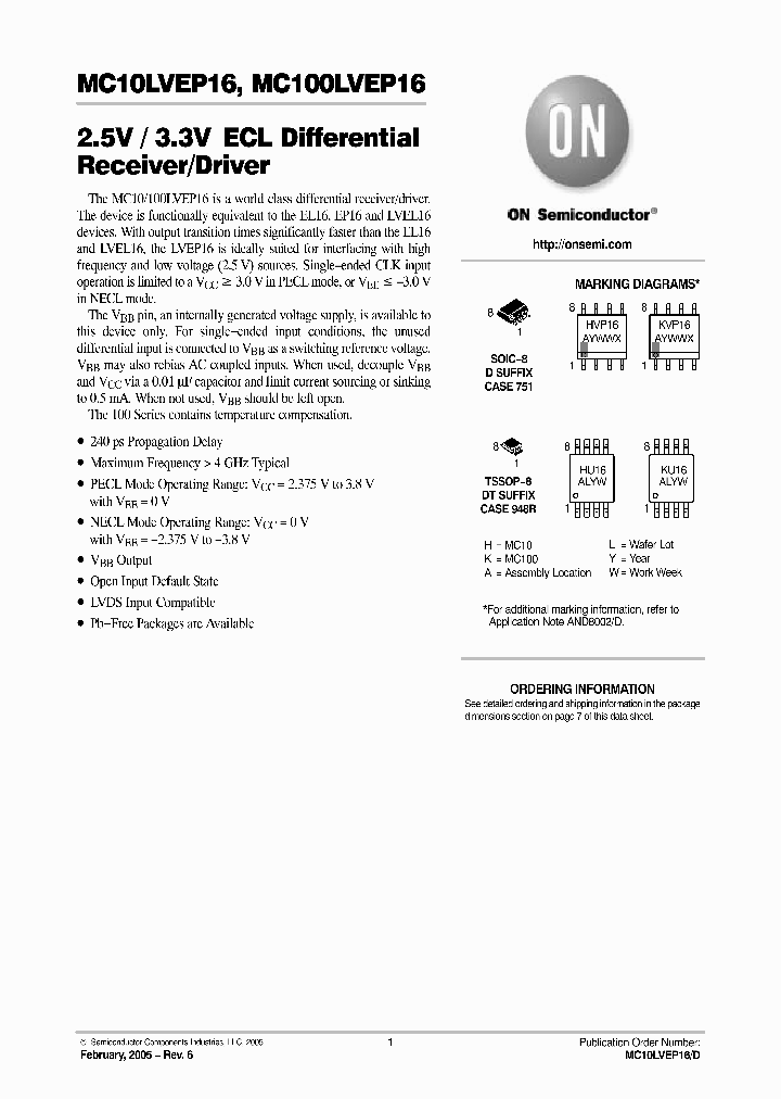 MC10LVEP16_409301.PDF Datasheet