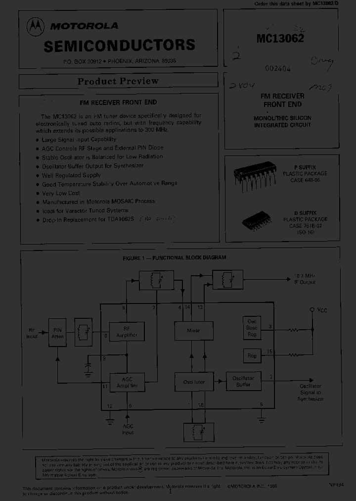 MC13062D_239546.PDF Datasheet