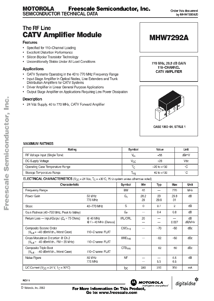 MHW7292A_433495.PDF Datasheet