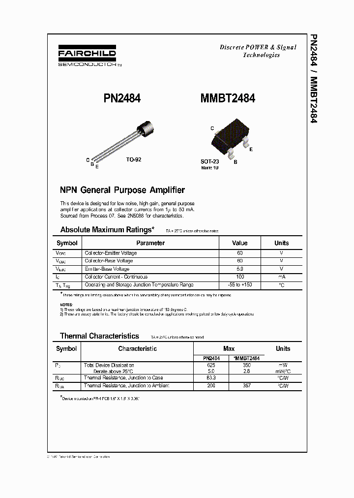 MMBT2484_76330.PDF Datasheet