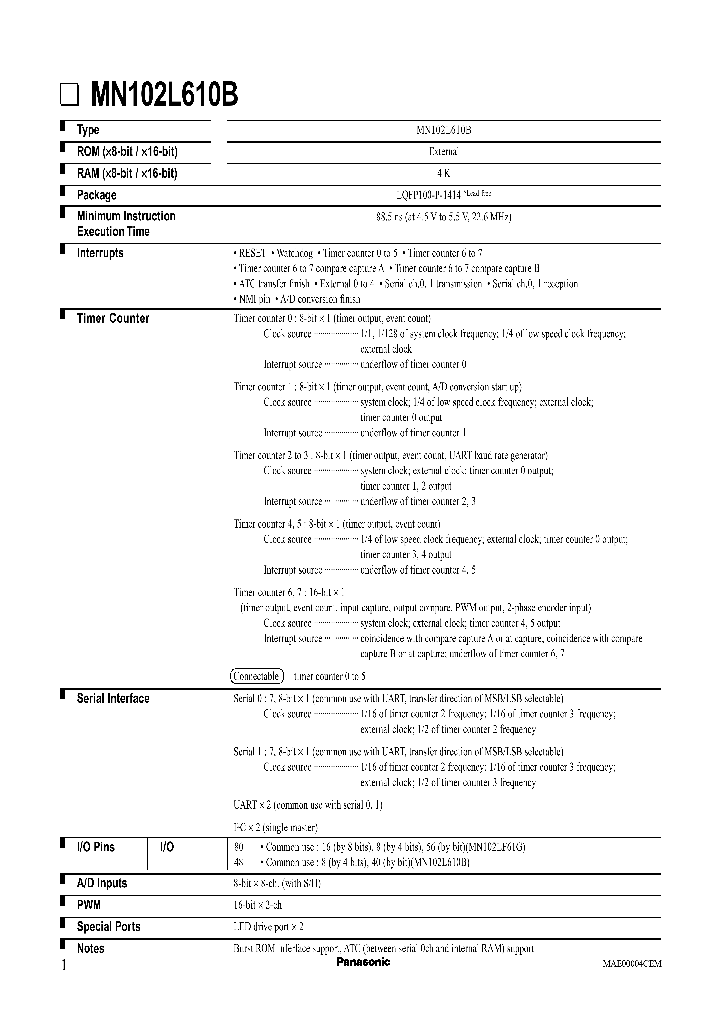 MN102L610B_432860.PDF Datasheet
