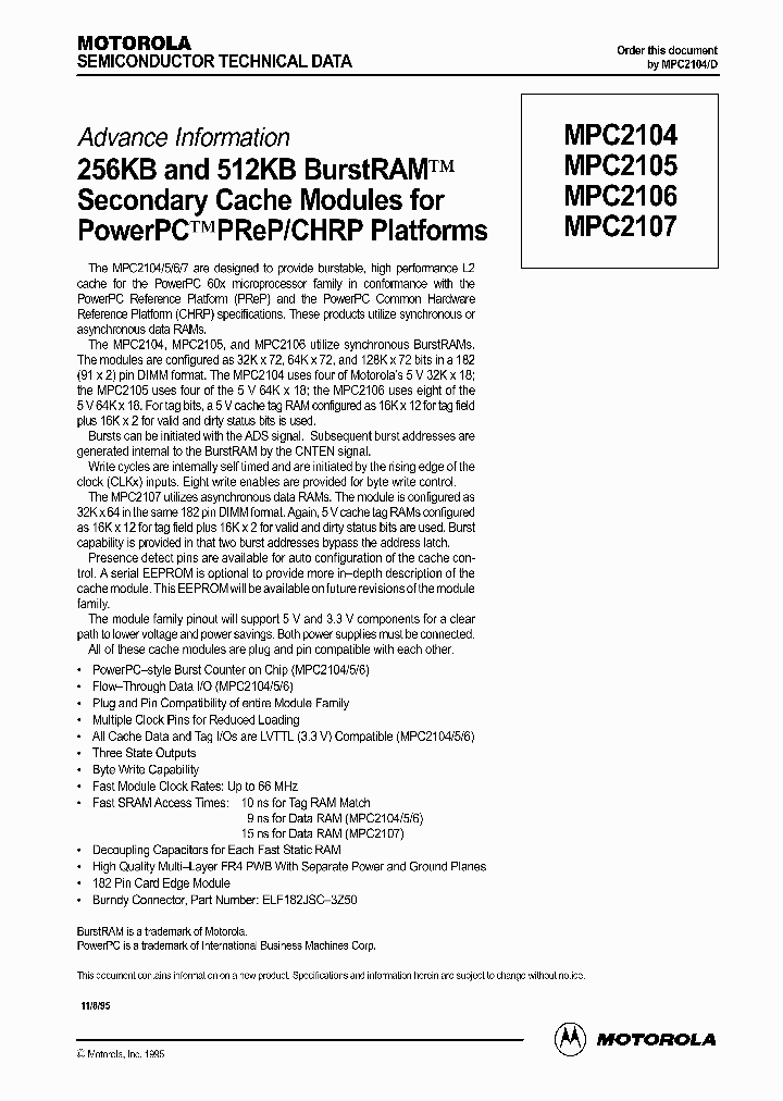 MPC2107SG15_411876.PDF Datasheet