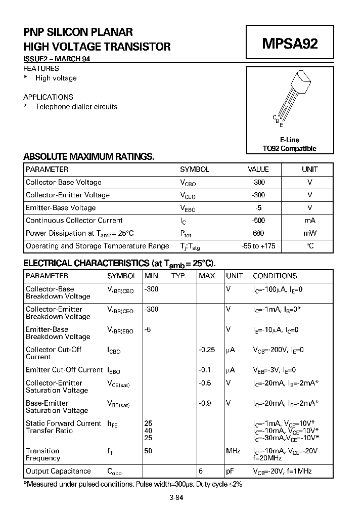MPSA92_426490.PDF Datasheet