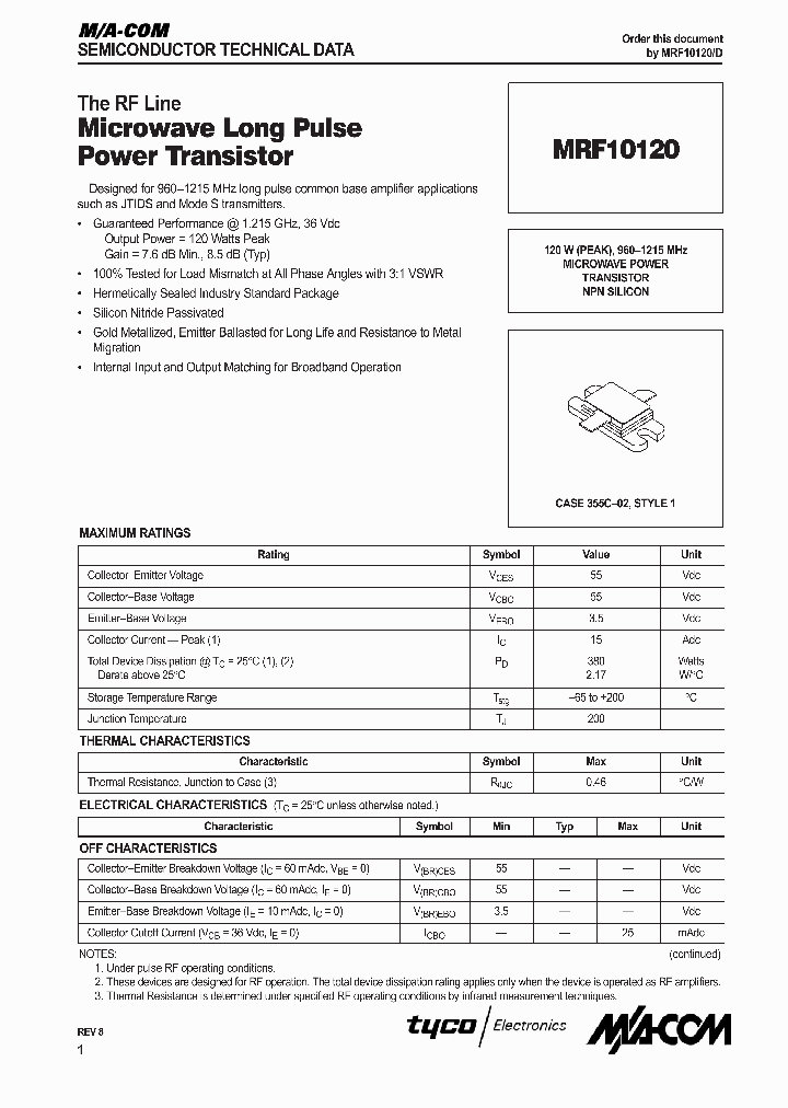 MRF10120_427225.PDF Datasheet