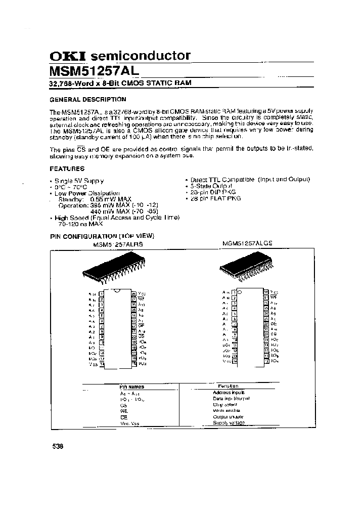 MSM51257AL_391785.PDF Datasheet