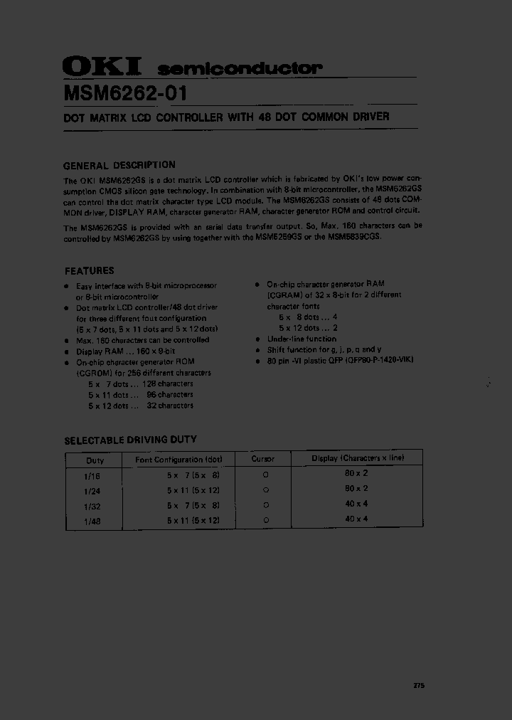 MSM6262-01_412946.PDF Datasheet