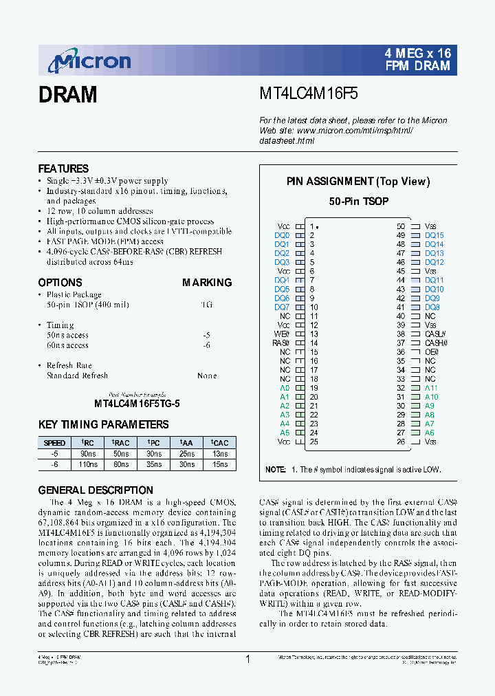 MT4LC4M16F5_389357.PDF Datasheet