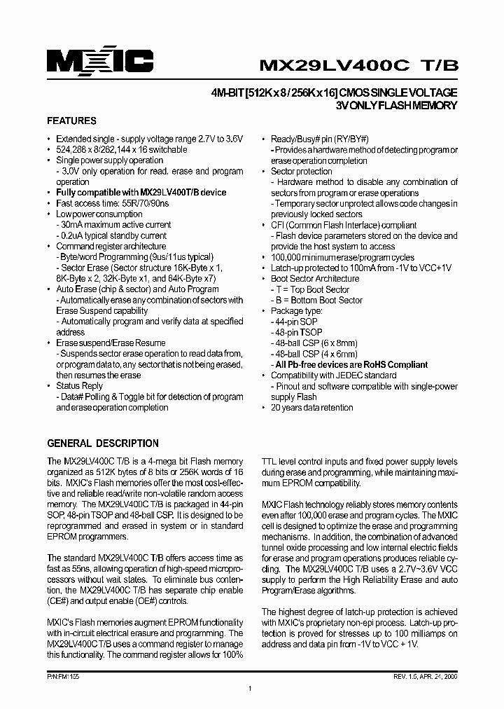 MX29LV400CBTC-90G_411721.PDF Datasheet