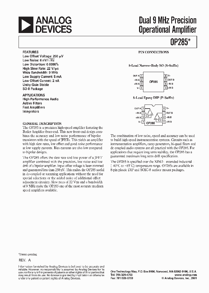 OP285_429553.PDF Datasheet