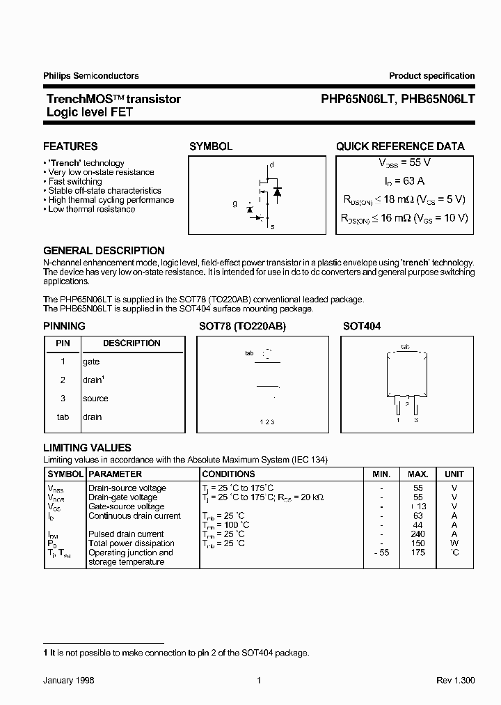 PHP65N06LT_354674.PDF Datasheet