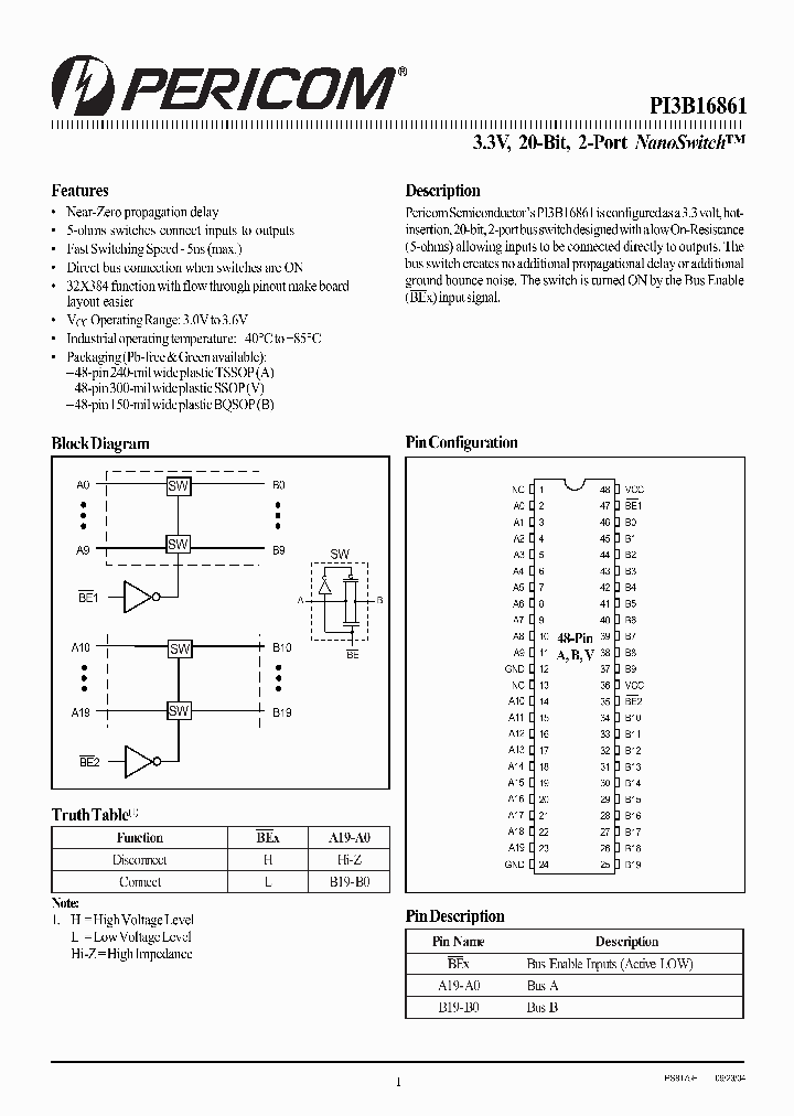 PI3B16861_415272.PDF Datasheet