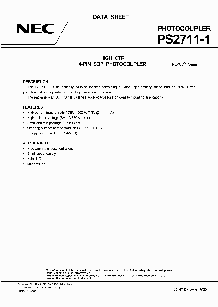 PS2711-1-F3_408750.PDF Datasheet