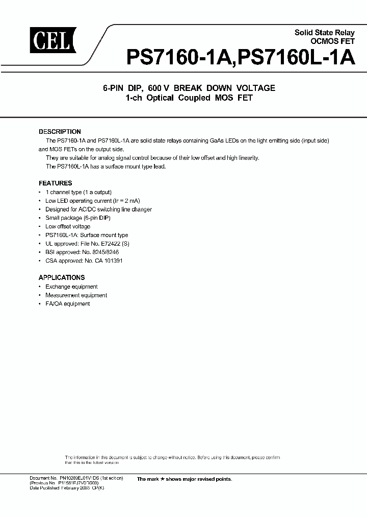 PS7160-1A_418776.PDF Datasheet
