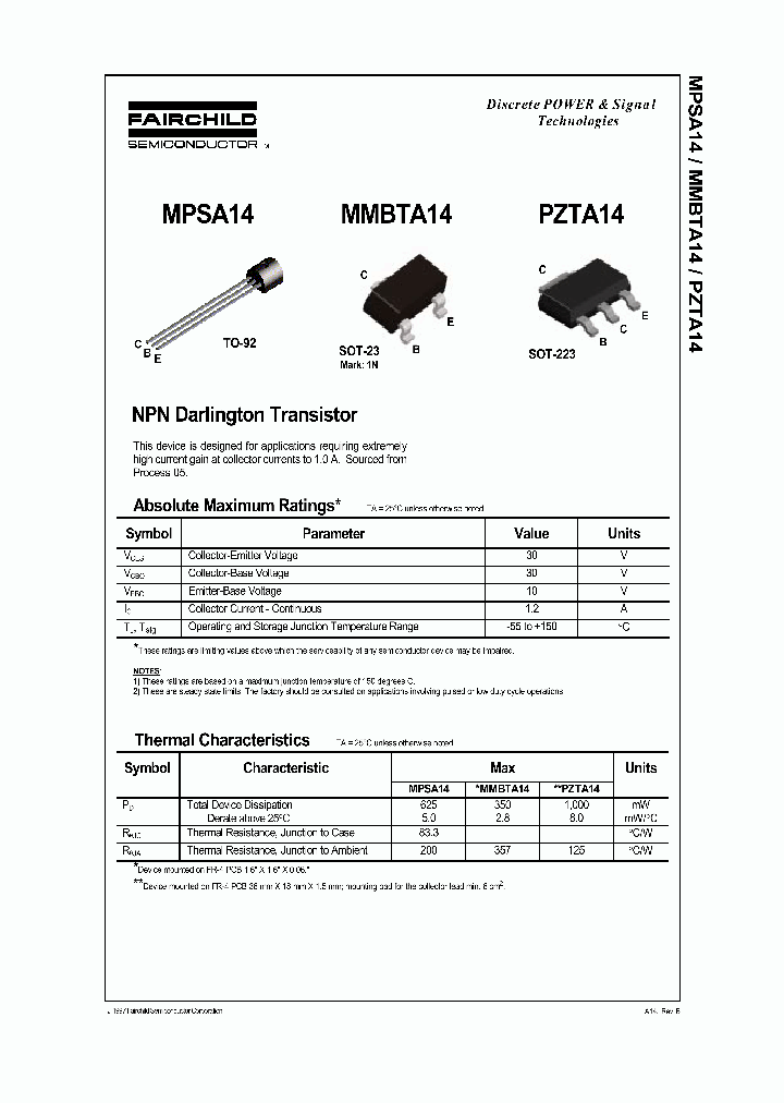 PZTA14_429119.PDF Datasheet