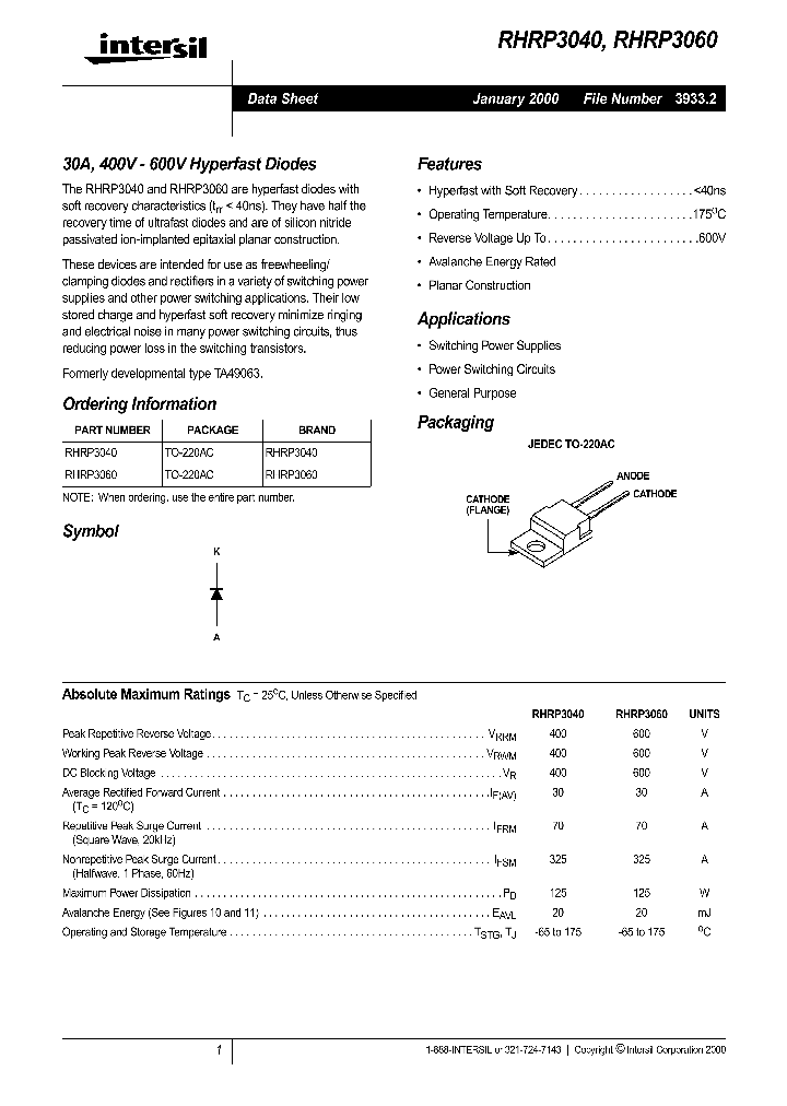 RHRP3040_292863.PDF Datasheet