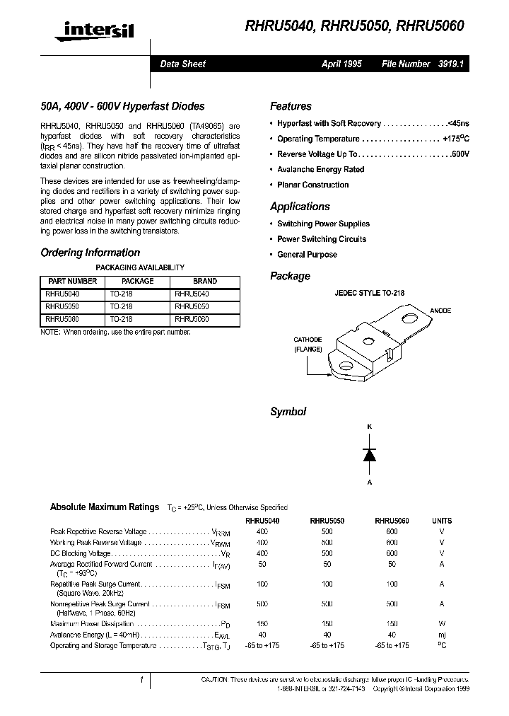 RHRU5060_335591.PDF Datasheet